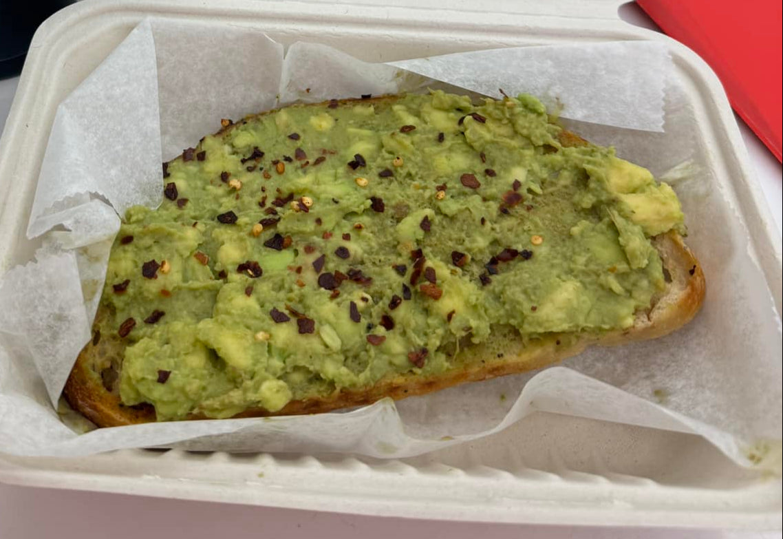 AVOCADO TOAST WITH RED PEPPER FLAKES